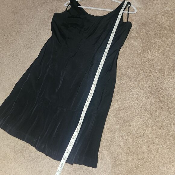 Vintage Womens Scarlett Two Piece Suit Black Dress Plaid Yellow Blazer Size 9/10 - Picture 5 of 10